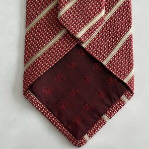 Valentino Red and Gold Patterned Tie